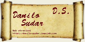 Danilo Sudar vizit kartica